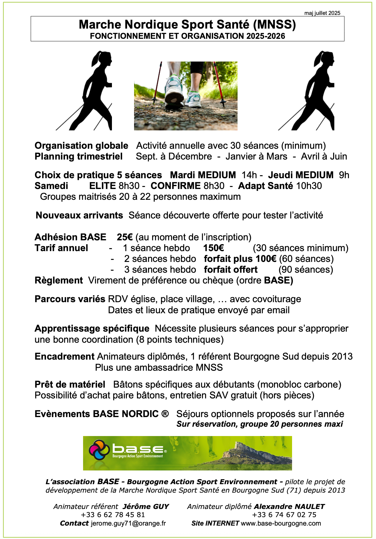 MODE FONCTIONNEMENT BASEE 25 26