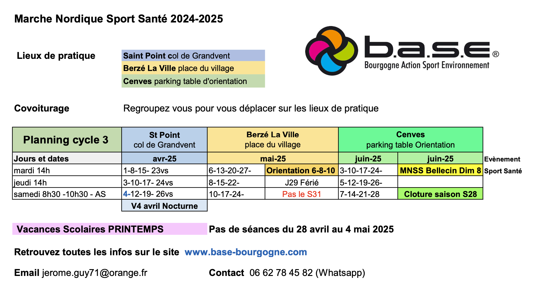 PLANNING JUIN JEROME